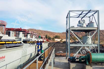 Flotation equipment in a mineral processing plant